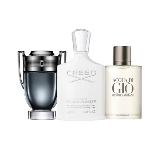 Set 3 Hombre - Invictus Int, Mountain Water & Acqua di Glo
